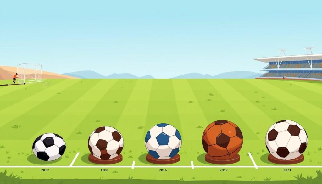 evolução da bola de futebol