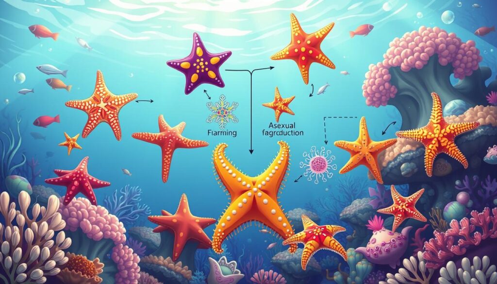 reprodução estrelas do mar