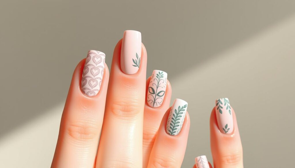 unhas tips decoradas