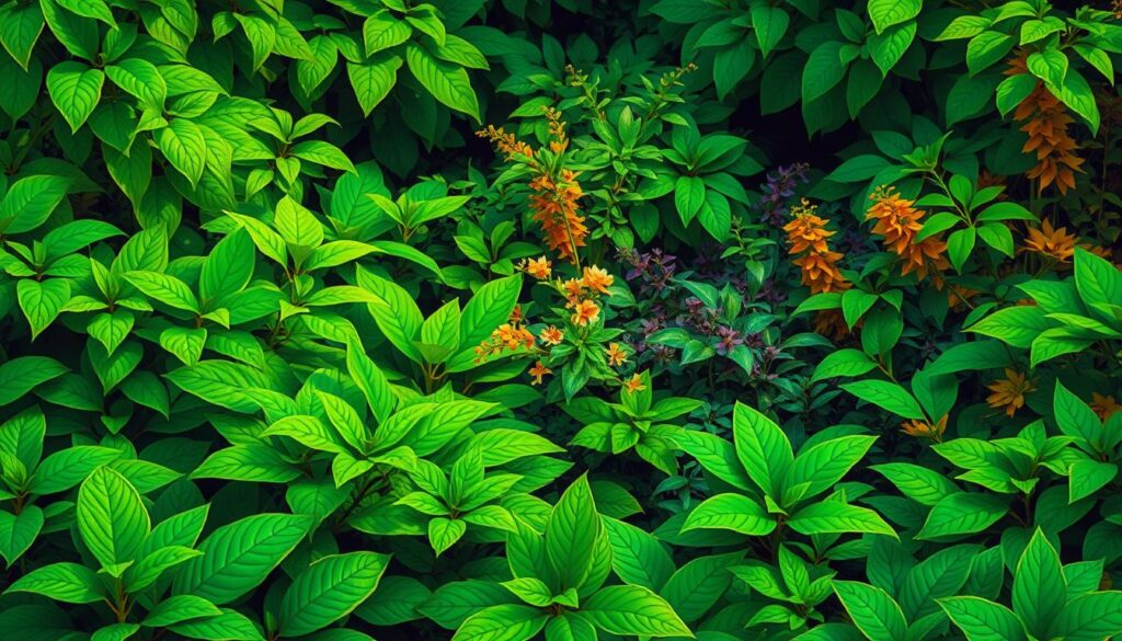 contrastes e combinações do verde