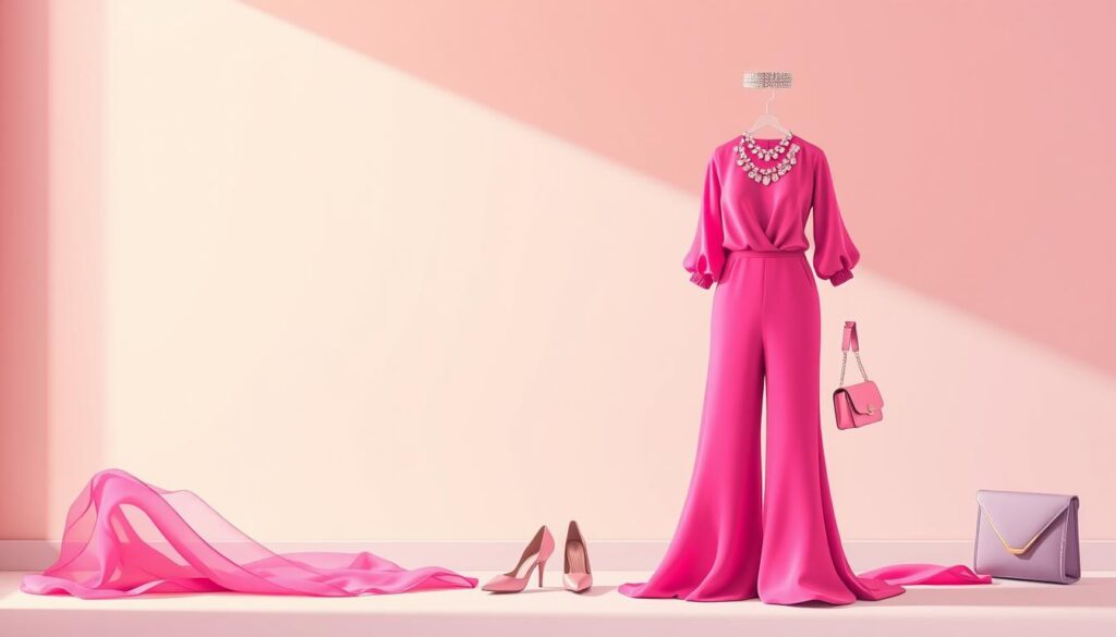 roupas e acessórios rosa para ano novo