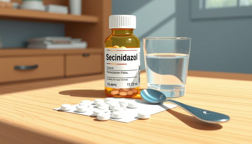 administração do secnidazol